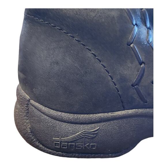 Dansko black leather suede casual boots sz 38, us 7.5 winter boots rubber sole - Picture 11 of 15